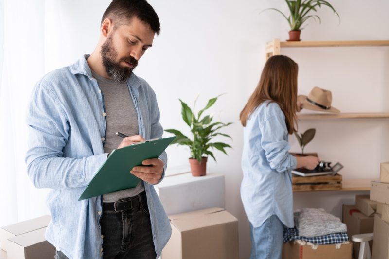 How do I prepare for the arrival of professional movers